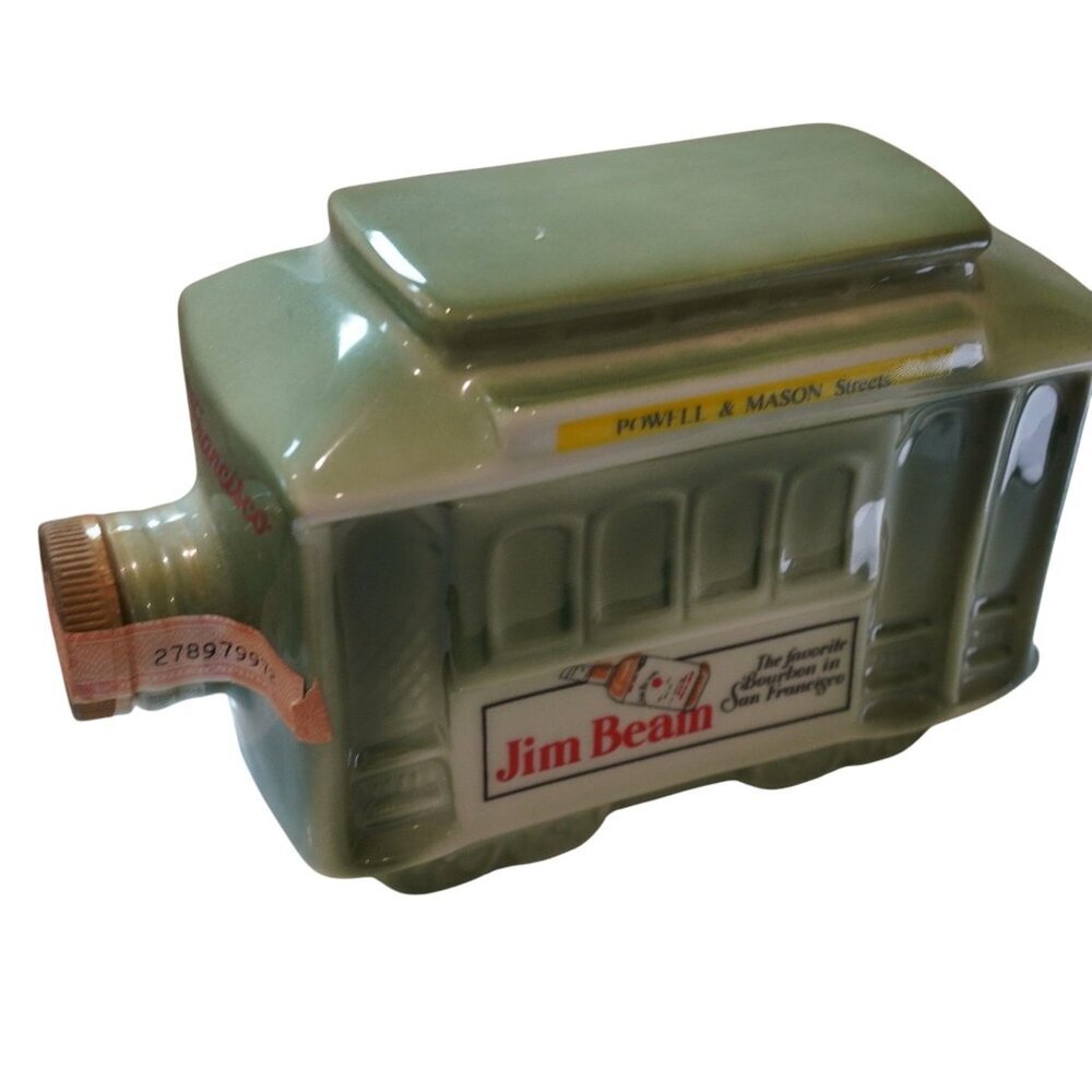 Vintage Jim Beam 1968 Whiskey Bottle Powell & Mason Trolley Cable Car San Franci
